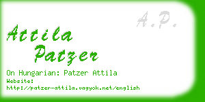 attila patzer business card